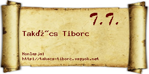 Takács Tiborc névjegykártya