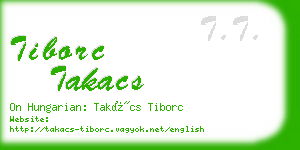 tiborc takacs business card